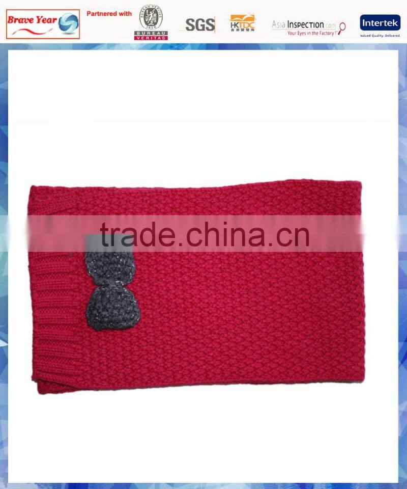 pink popcorn knit baby size scarf