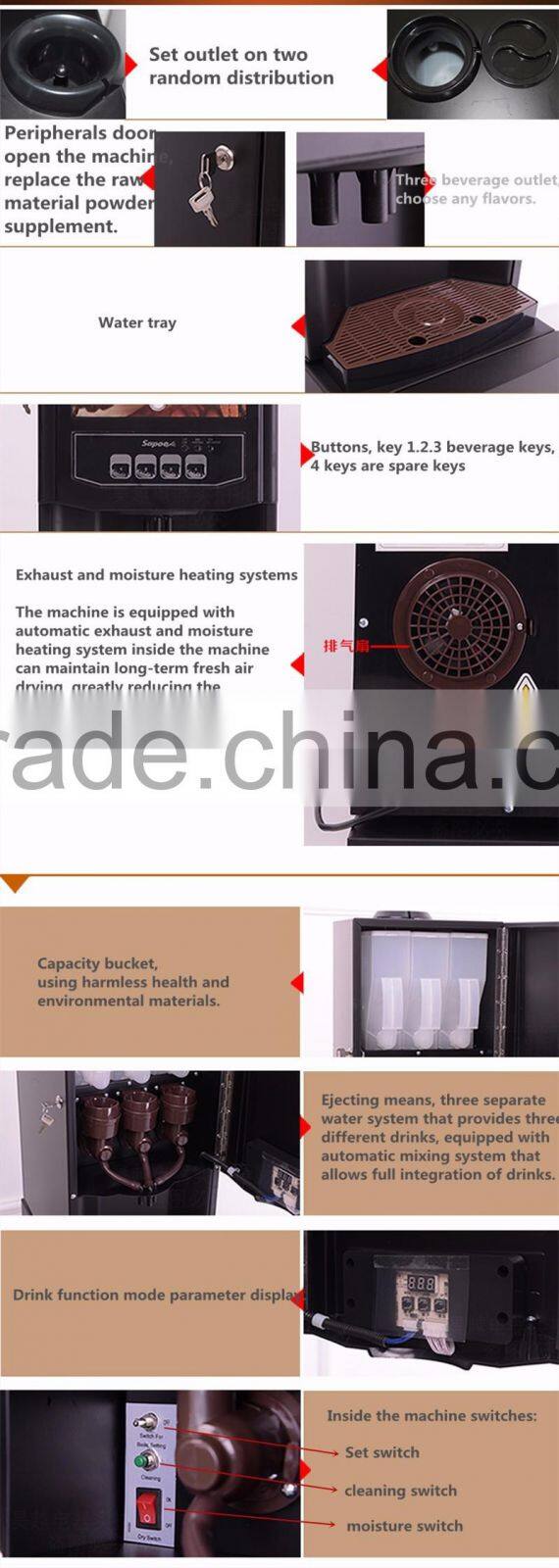 Professional instant drink vending machine