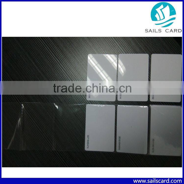 Thermal printer blank white plain plastic pvc id card printing