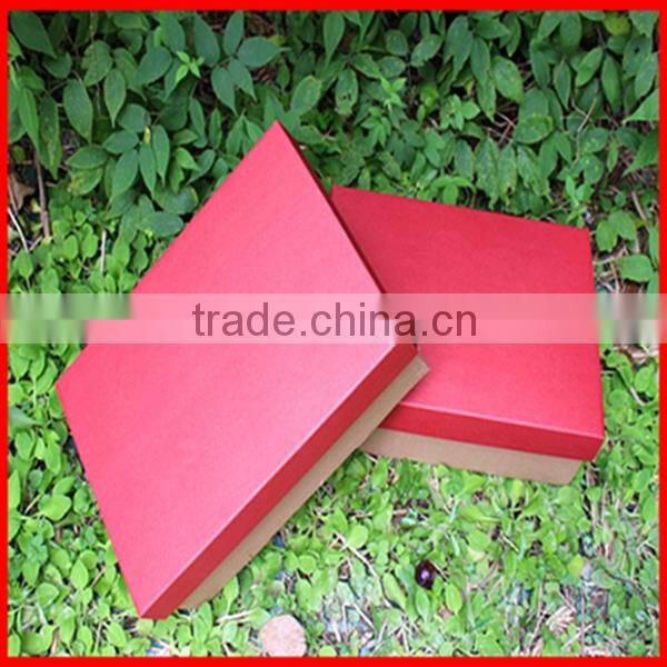 Accept Customized Craft Red Durable Kraft Paper Fruit Storage Box