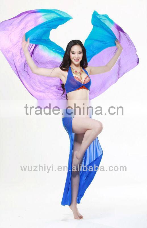 Belly Dance Silk Fan Veil, New Sexy Belly Dance Silk Veil, Performance Fancy Silk Veil (SJ018)