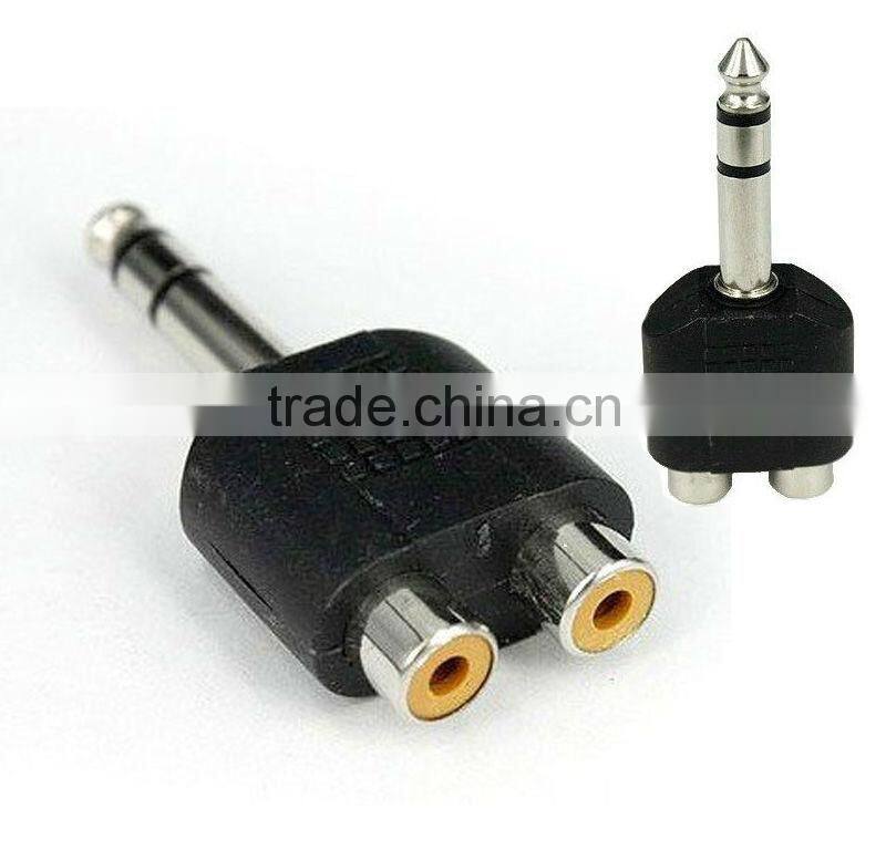plug audio connector 2 rca female jack conectores hembra y macho