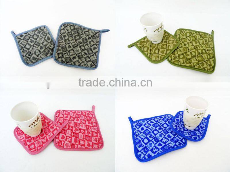 100% polyester print oven mitts
