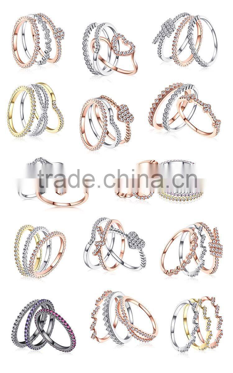 Ring 925 Sterling Silver All White CZ Ring Fashion Women Jewelry