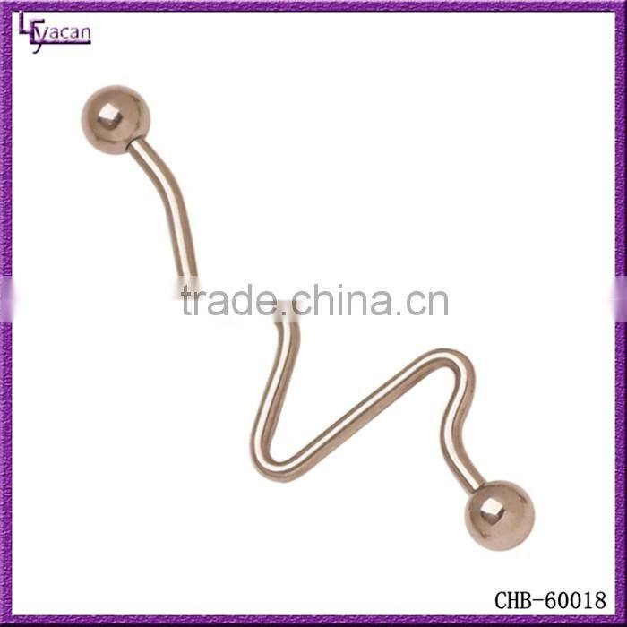 Charming 316L Custom Spiral Barbell Industrial Piercing Jewelry