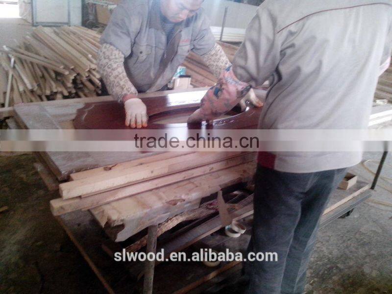 PVC finished solid wooden door