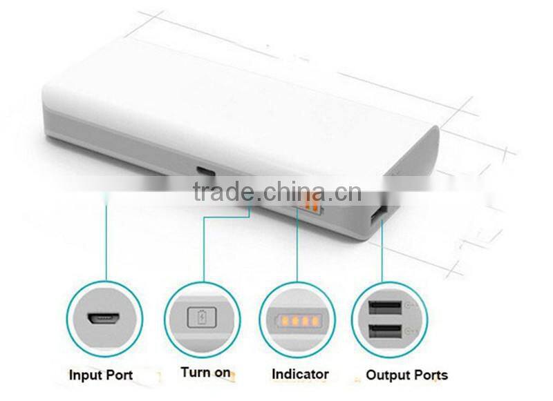 10400mah high quality led torch light portable power bank