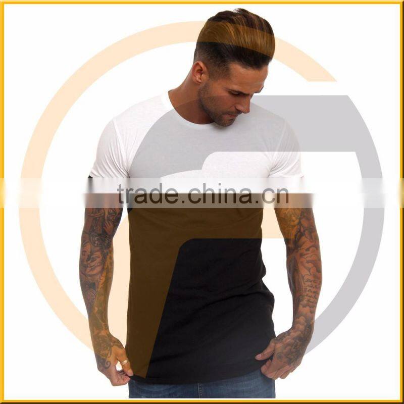 Wholesale Mens Gray Washed Curved Hem Pocket T Shirts