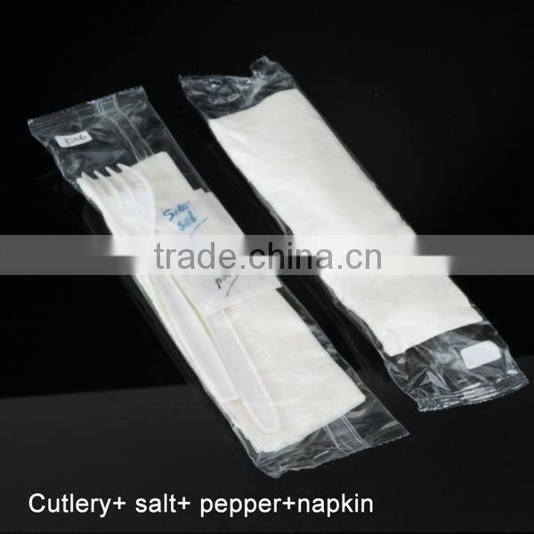 3 in 1 disposable restaurant spoon fork knife sets