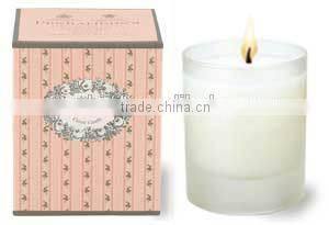 high quality scented soy candle in black glass jar with box