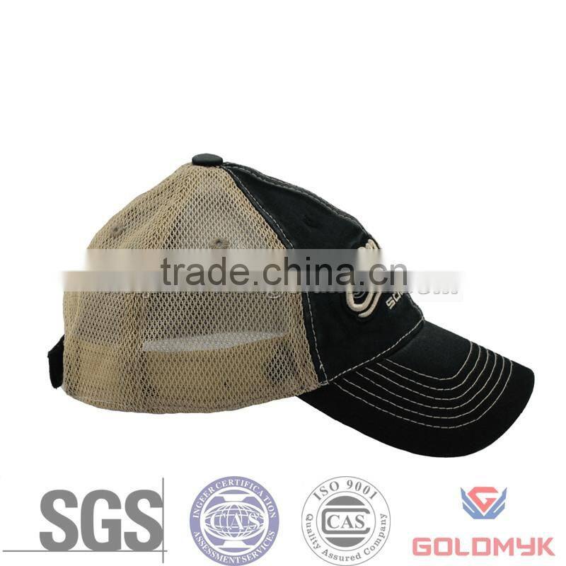 3D patch embroidery mesh washed trucker cap