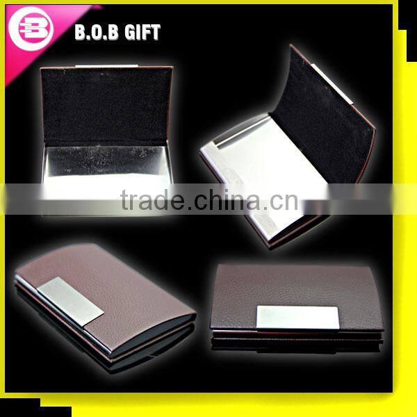 2014 Professional Manufacturer leather Folding Business Card Holder In China