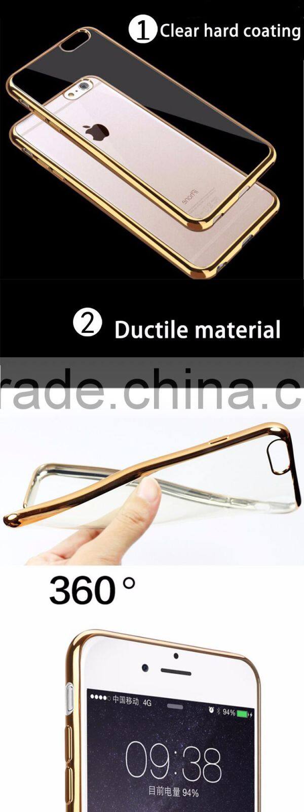 Free sample professional smartphone case factory TPU electroplate for Iphone 6 / 6 plus phone case