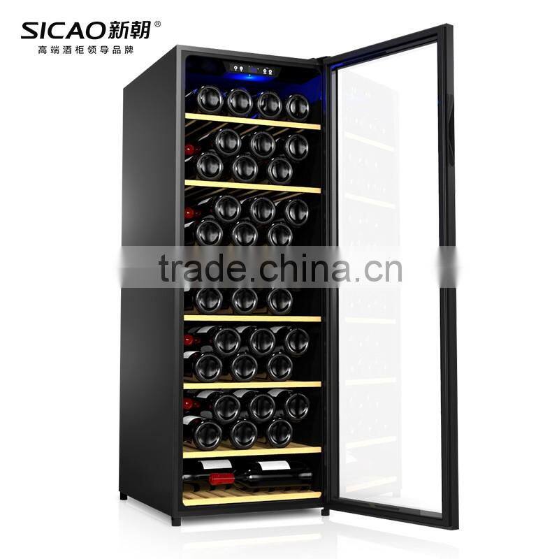 Dual Zone Free standing installation Wine Coooler with Glass Door 135Liters 40Bottles