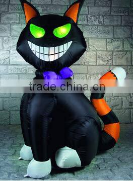 Halloween Decoration Inflatable Black Cat with Pumpkin