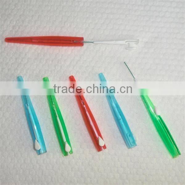 push type dental interdental brush toothpick, FDA certification, OEM for your Company privat Label brand, trade assurance.