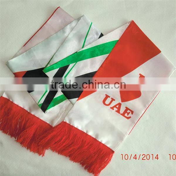 polyester, heat transfer printing, soccer scarf, 2014 world cup scarves, OEM offered