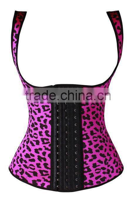 2015 new fashion leopard waist training corsets for women cheap and practical corsets bustiers plus size waist corsets wholesale