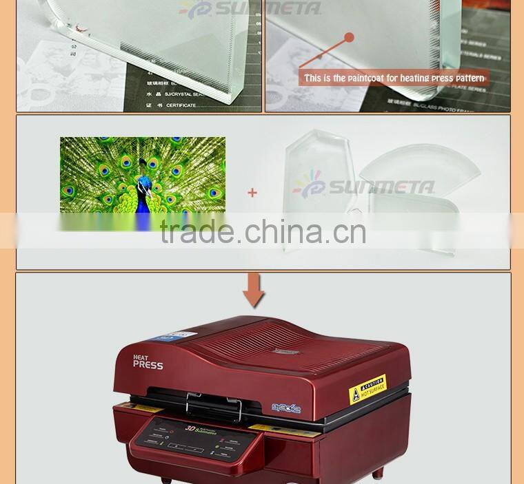 Freesub BXP-06 L100*H280*W75mm pen clock set blank sublimation 3d crystal photo frame clock