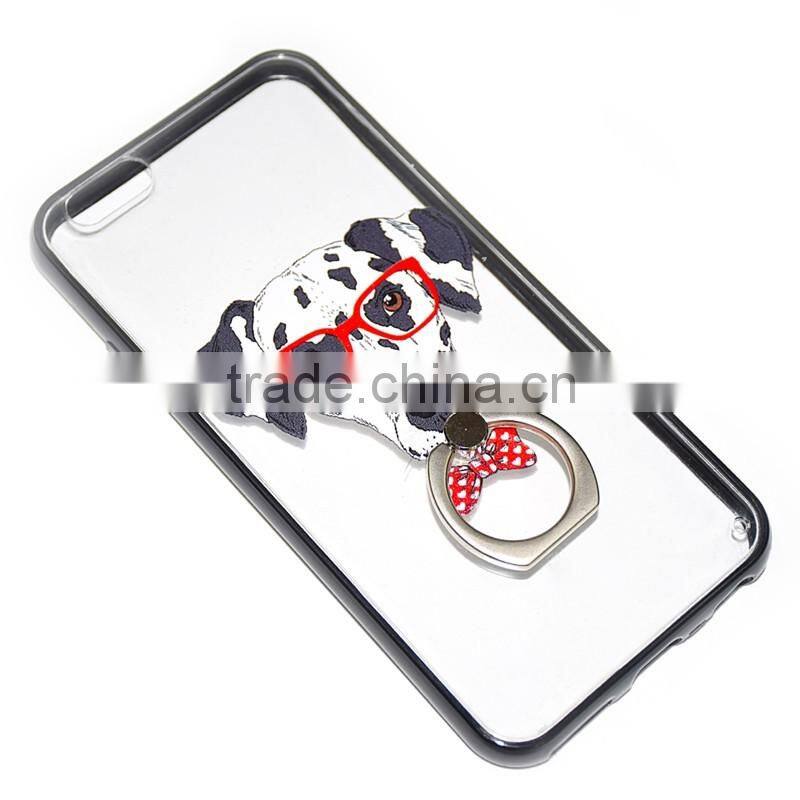 transparent TPU+PC back cover bumper case with ring kickstand buckle for Xiaomi mi 5 mimax Redmi note 4 3 2 1 c i pro prime
