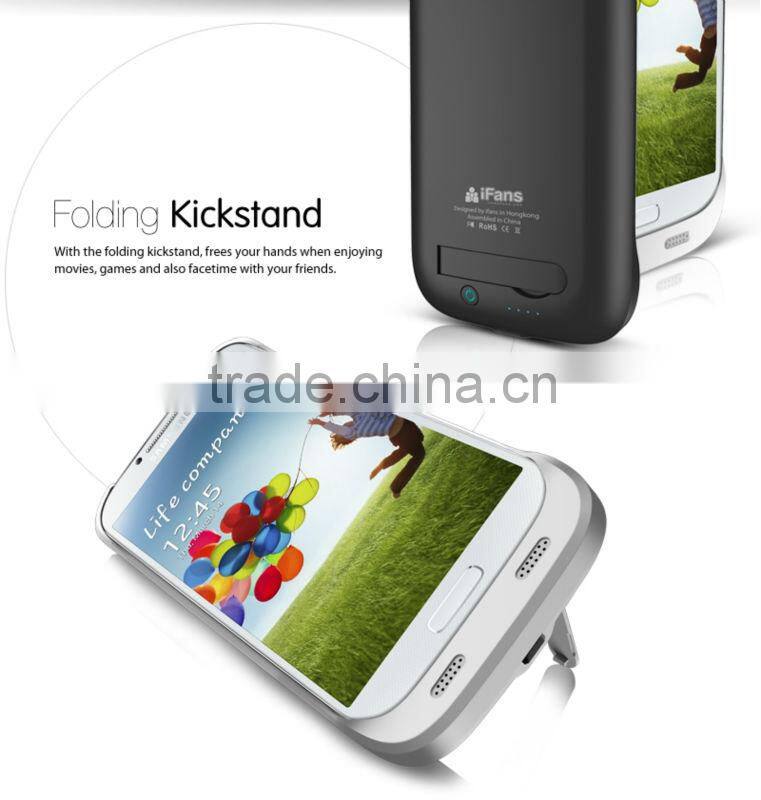 3000mah external battery backup case for Samsung Galaxy S4 I9500 portable power bank for S4