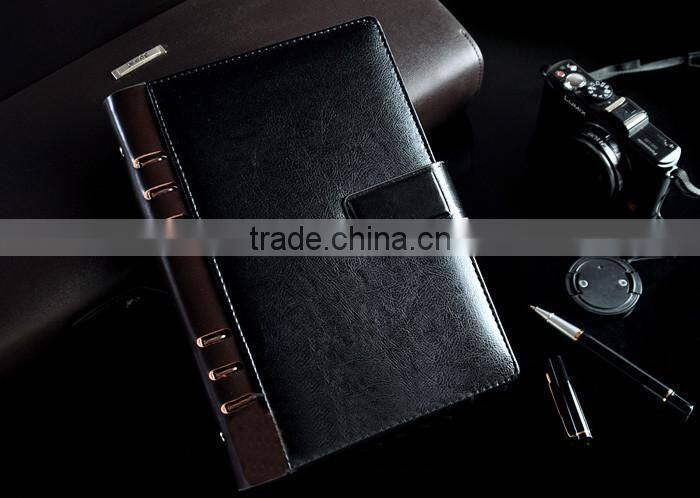 Top sale fashion design with calculator multifunction office&school leather notebook