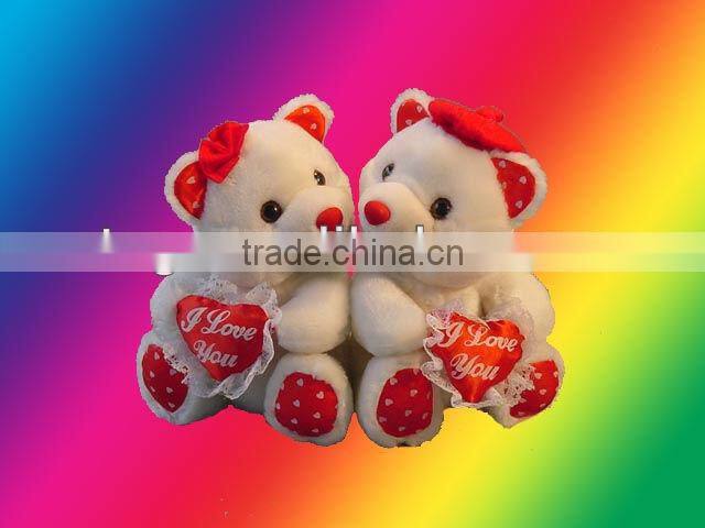 Lovely Valentine Twin Rabbit with heart cushion