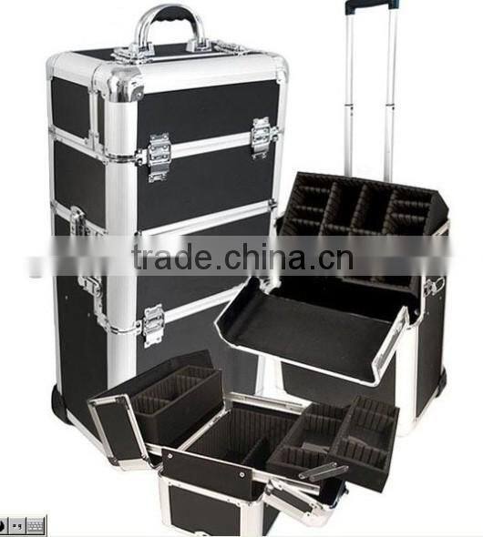 Aluminum Trolley Case rolling flight trolley lugguage bag &case XB-CS698