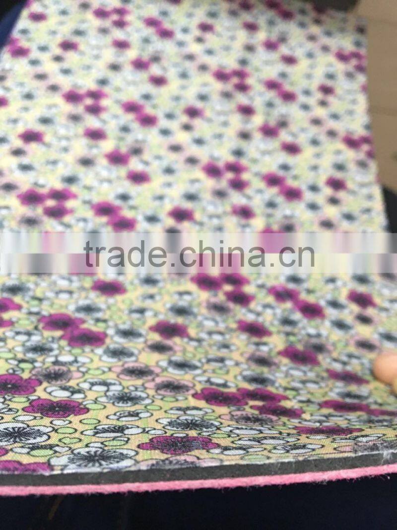 White EVA foam laminate polyester fabric