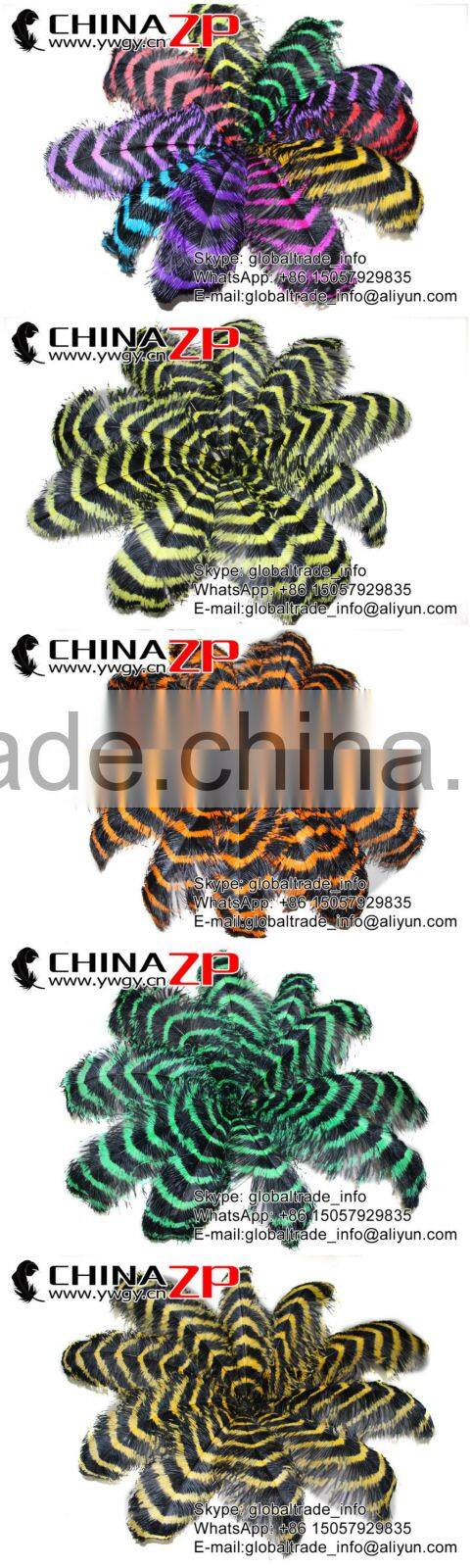 ZPDECOR No.1 Supplier in China Size From 6''-8'' Factory Exporting Popular Dyed MIx Colors Ostrich Feathers Plume for Decoration