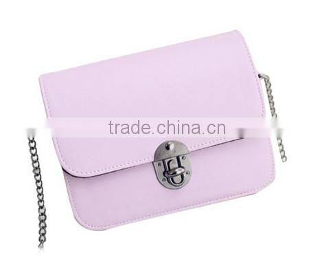 Fancy shoulder bag long chain handbag leather for girls