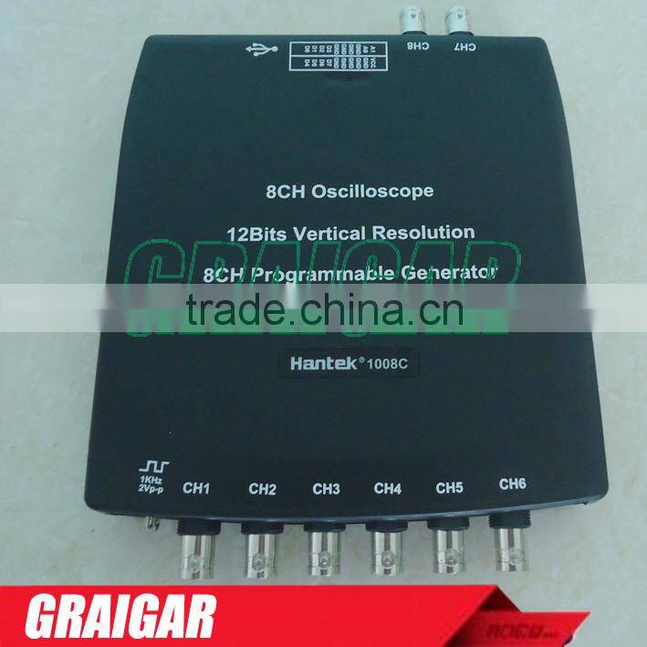 HOT SALE Hantek1008C 8 Channel PC Virtual automobile Oscilloscope/data acquisition card/ 8 channel programmable signal generator
