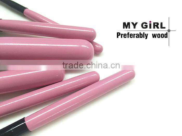 MY GIRL Hot selling cosmetic brush profession makeup brush low price packaging with Sexy small bag hair brush holder
