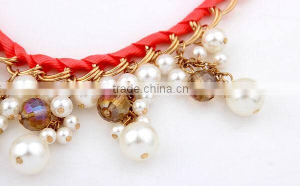 Top Quality Pearl Choker Collar Vintage Pendant Statement Necklace Women Necklaces & Pendants Fashion Necklaces for Women 2014