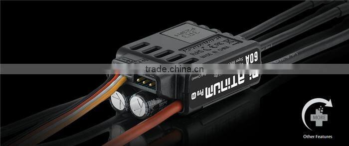 Hobbywing RC Aircraft System Platinum 60A V4 Brushless ESC Higher Driving Efficiency Longer Flight Time Lower ESC Temperature