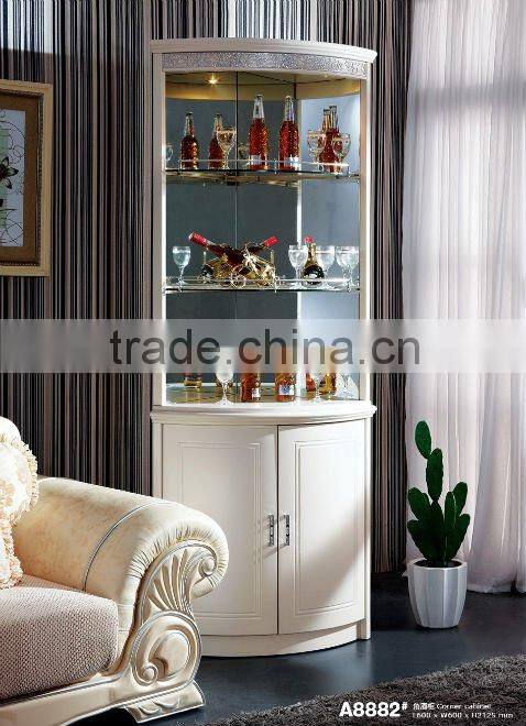 Modern white wine display cabinet