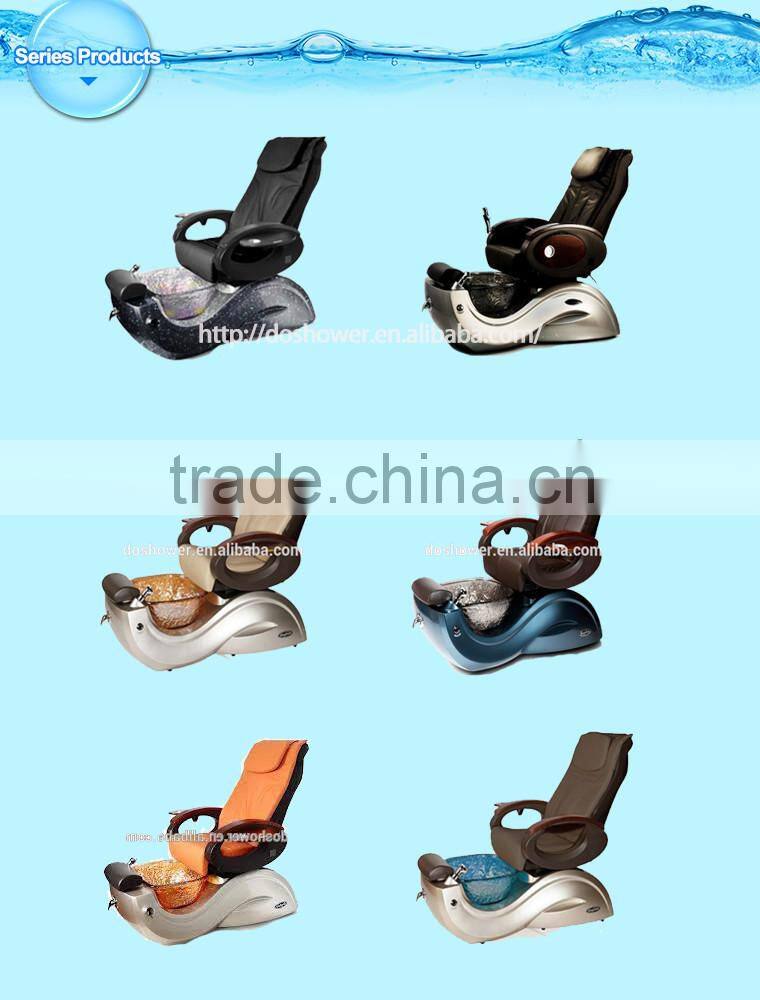 foot spa massage chair with glass pedicure sinks, manicure pedicure chair