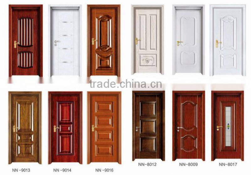 New style beautiful solid steel front 30kg swing main doors for sales