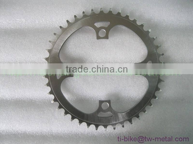 Factory Price Titanium bicycle crankset cheap ti 53T chainring for electric & e-bike used best titanium chainring maker in china