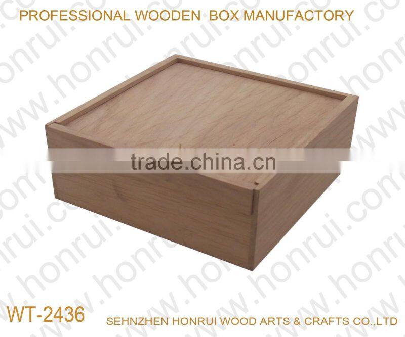 Sliding wooden cinerary casket for pets