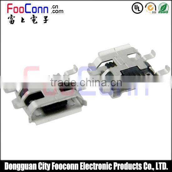 micro usb connector cut-board smt female