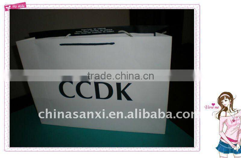 Luxury package for top brand printed paper shopping bag with OEM logo