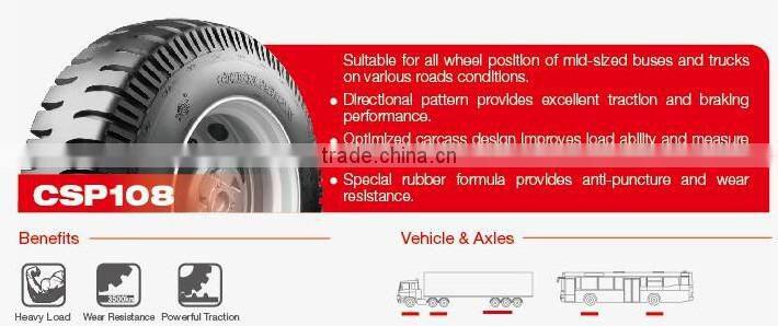 Chengshan bias truck tire 7.00-16 tire 7.00x16