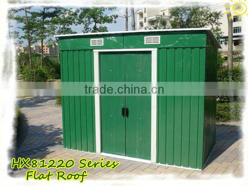 Storage garden shed(HX81222)outdoor storage metal shed structure