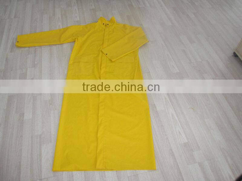 waterproof yellow rain garment clothes coat