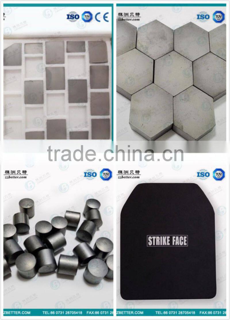 SAPI silicon carbide bullet prood plate silicon carbide ceramic tile SIC ceramic armour tiles