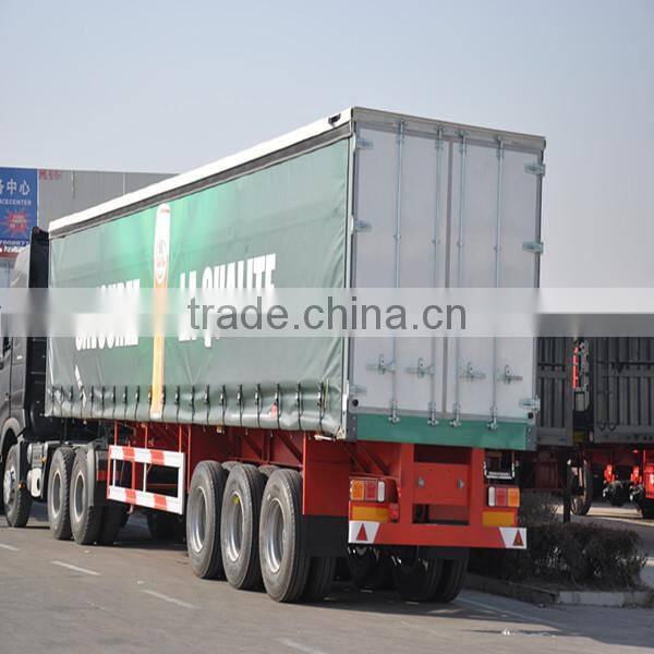 High Quality 35 Ton Curtain Box Trailer In Truck Semi Trailer