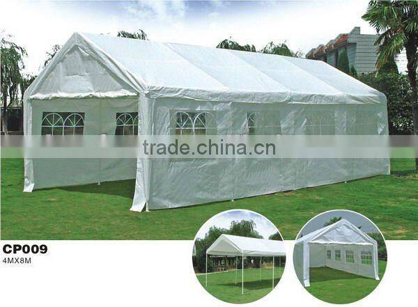 3*6m white Carport with PE full sidewalls for outdoor