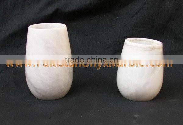 NEW MARBLE FLOWER VASES CARRARA ZIARAT WHITE