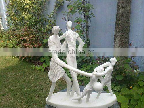 White Marble Abstract Statue